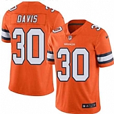 Nike Men & Women & Youth Broncos 30 Terrell Davis Orange Color Rush Limited Jersey,baseball caps,new era cap wholesale,wholesale hats